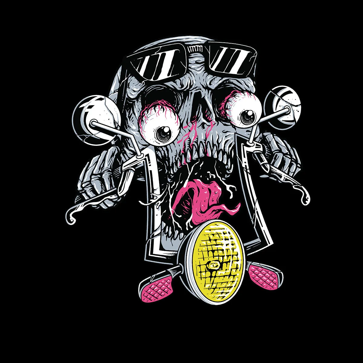 Skull Bike Biker Motorbike Motorcycle Enthusiast Custom Bike Kid's Tee