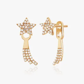 Star Pave Ear Jacket Earrings