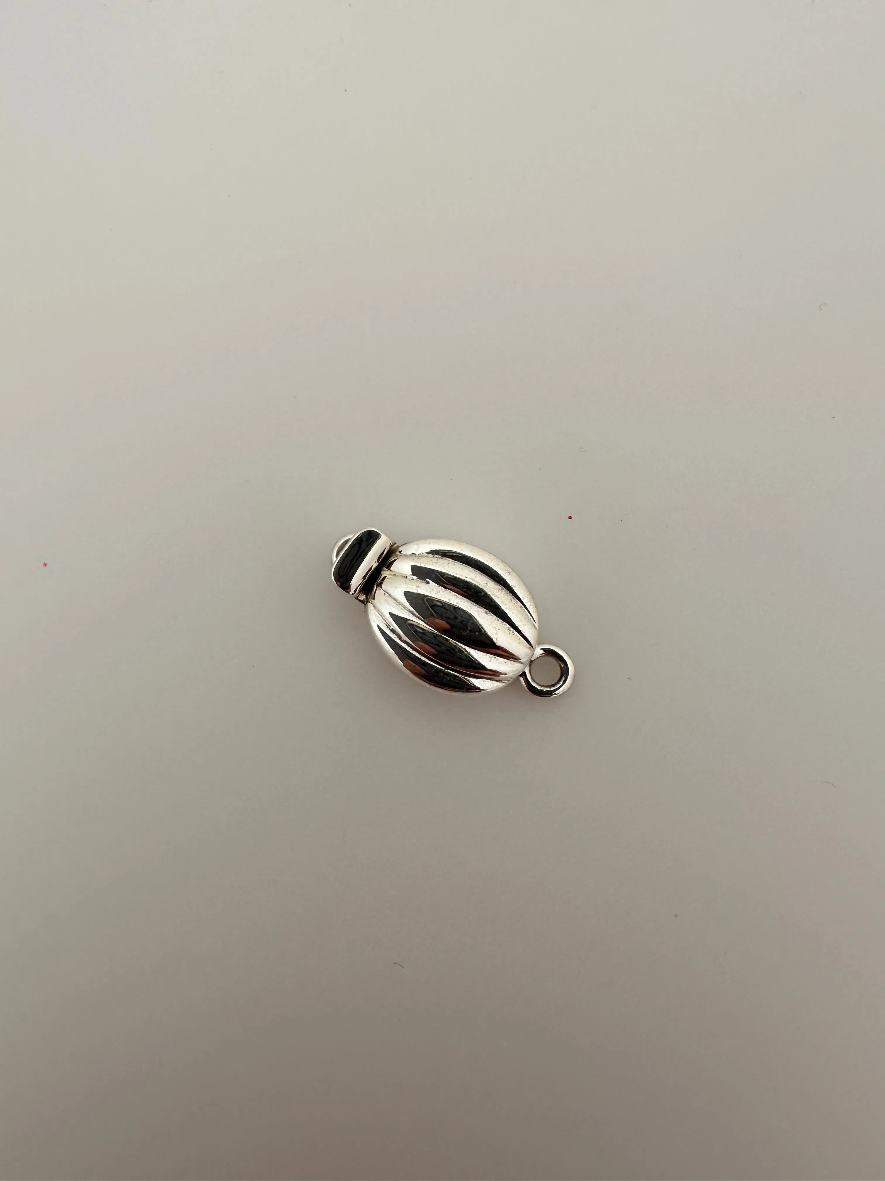 Sterling Silver Box Clasp | 1 Set of Ladybug Shaped Box Clasp | one loop & two loop Silver Clasp | 925  Silver Clasp | Size: 19 X10mm