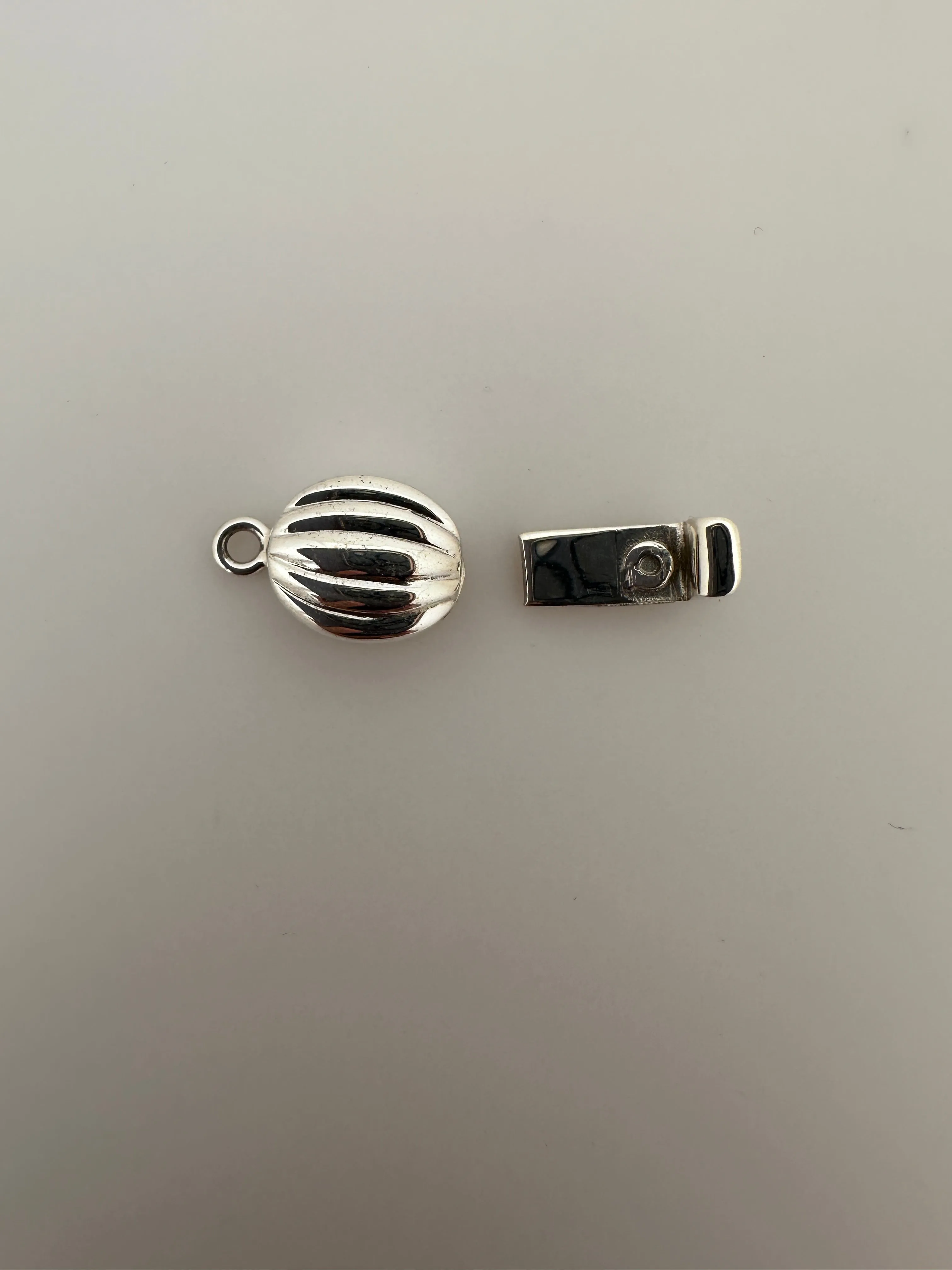 Sterling Silver Box Clasp | 1 Set of Ladybug Shaped Box Clasp | one loop & two loop Silver Clasp | 925  Silver Clasp | Size: 19 X10mm