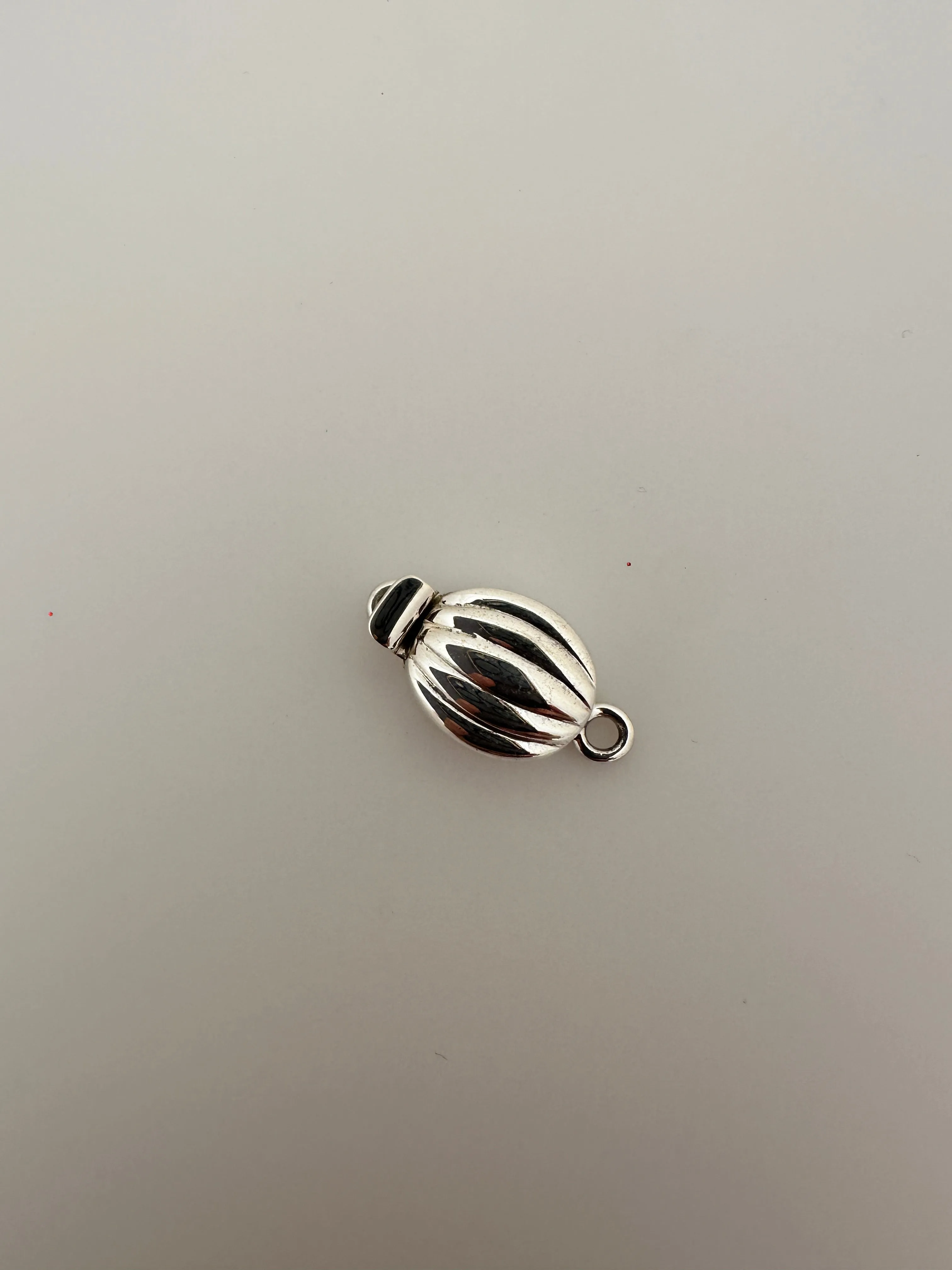 Sterling Silver Box Clasp | 1 Set of Ladybug Shaped Box Clasp | one loop & two loop Silver Clasp | 925  Silver Clasp | Size: 19 X10mm