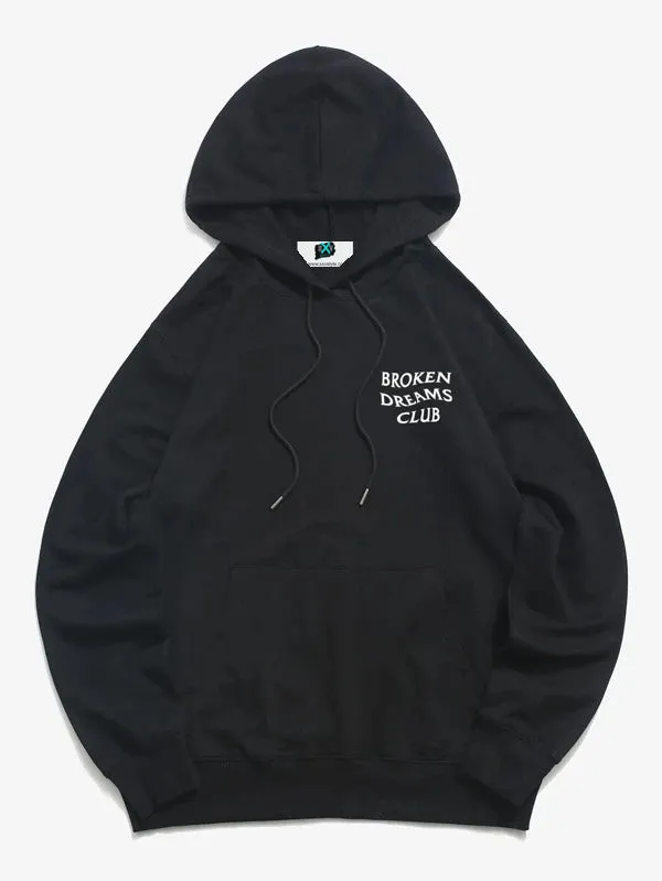 SXV  'BROKEN DREAMS CLUB’ Printed Cool Aesthetic Sweatshirt Hoodie