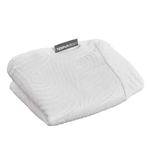Tempur-Pedic Cool Luxury Mattress Protector, King, White & Cool Luxury Zippered Pillow Protector, King, White