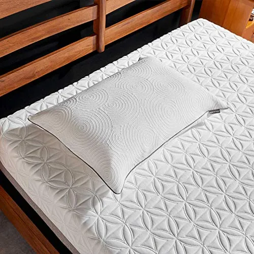 Tempur-Pedic Cool Luxury Mattress Protector, King, White & TEMPUR-Protect Pillow Protector, King - 37.5" x 20", White