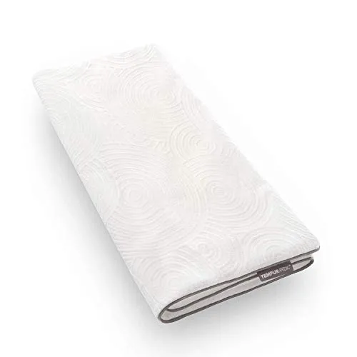 Tempur-Pedic Cool Luxury Mattress Protector, King, White & TEMPUR-Protect Pillow Protector, King - 37.5" x 20", White