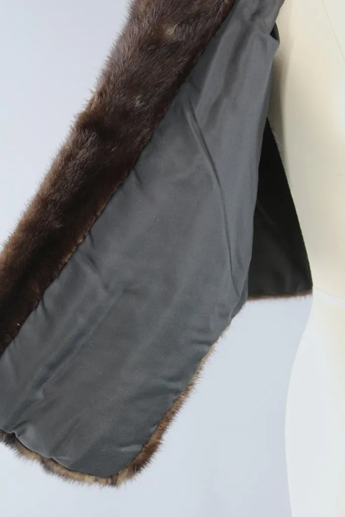 Vintage 1960s Brown Fur Wrap