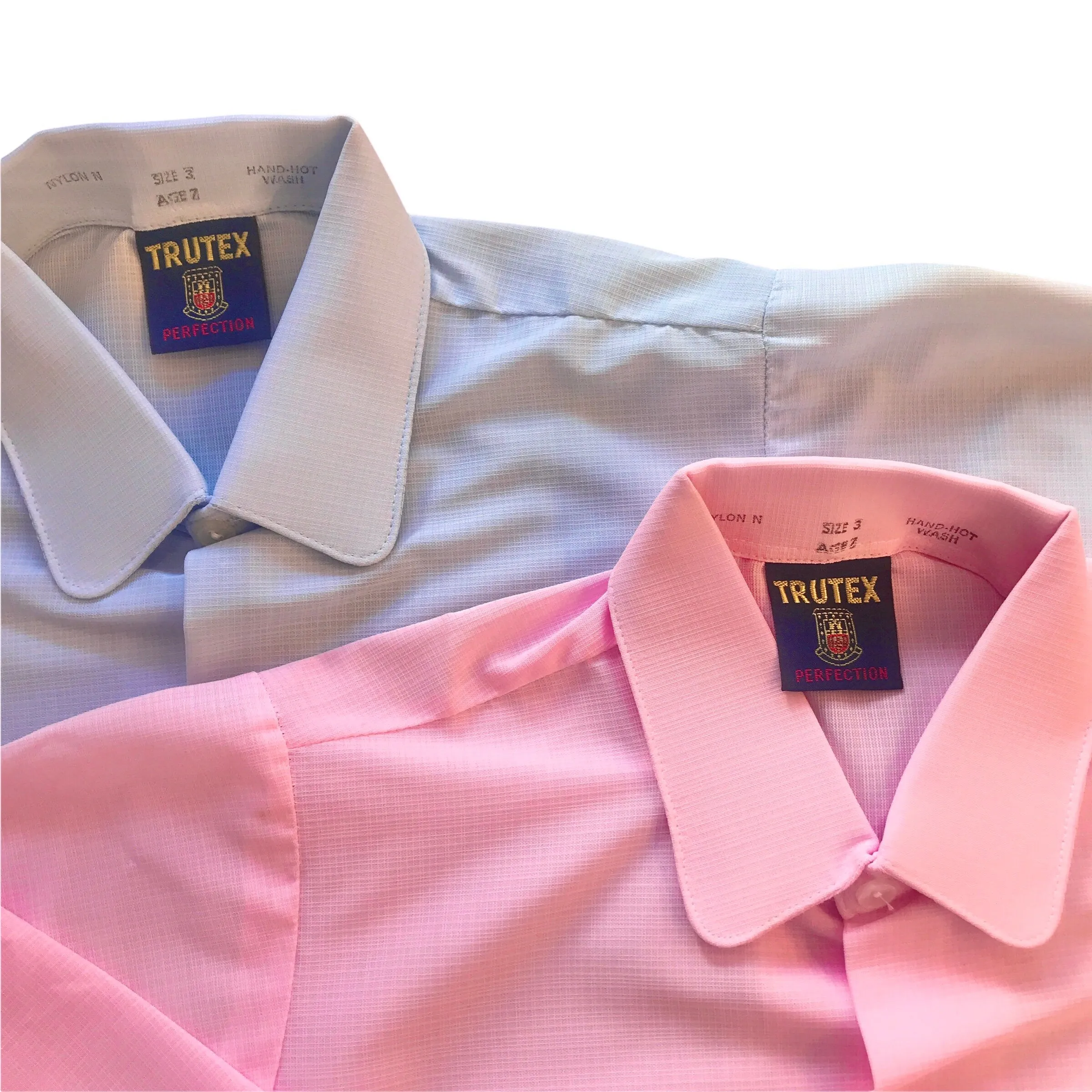 Vintage 1970's Blue Nylon Shirt /  6-8Y