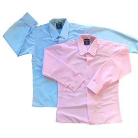 Vintage 1970's Blue Nylon Shirt /  6-8Y