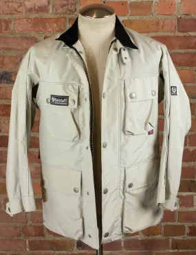 Vintage Belstaff XL500 Grey Nylon Jacket With Corduroy Collar Unisex Small