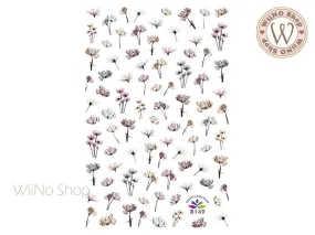 Vintage Floral Adhesive Nail Art Sticker - 1 pc (R149)
