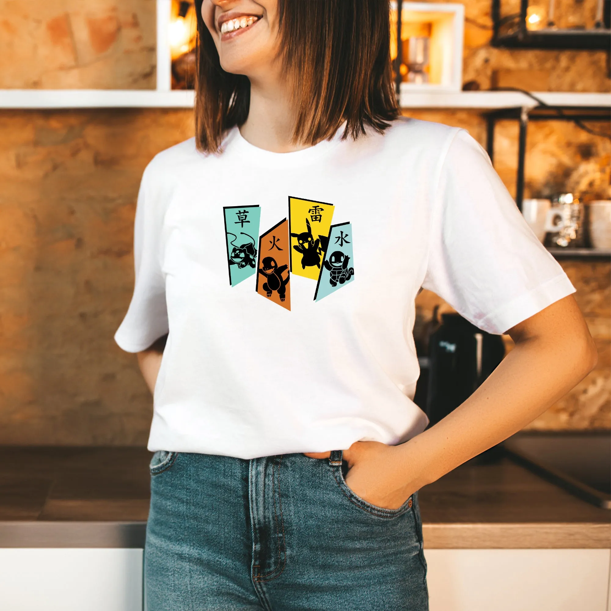Vintage Pokemon Characters Adult T-shirt