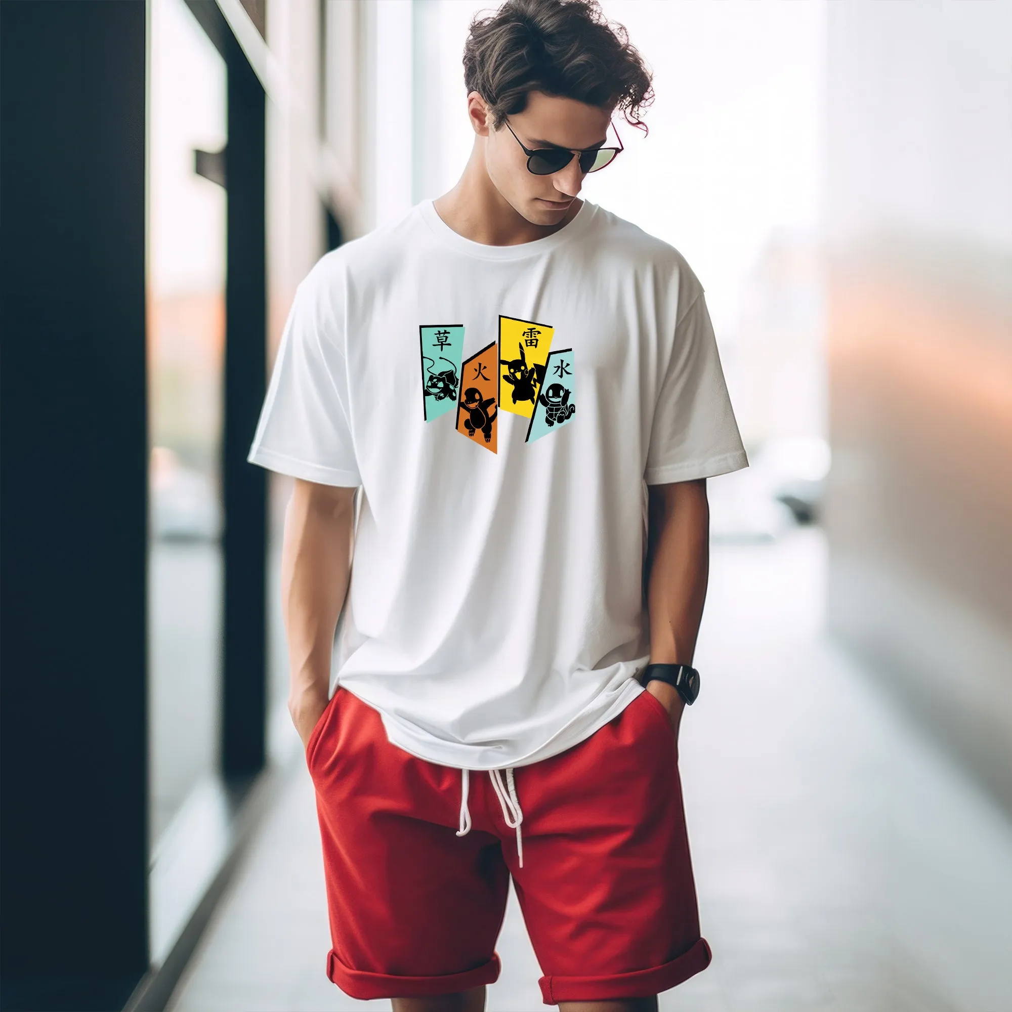 Vintage Pokemon Characters Adult T-shirt