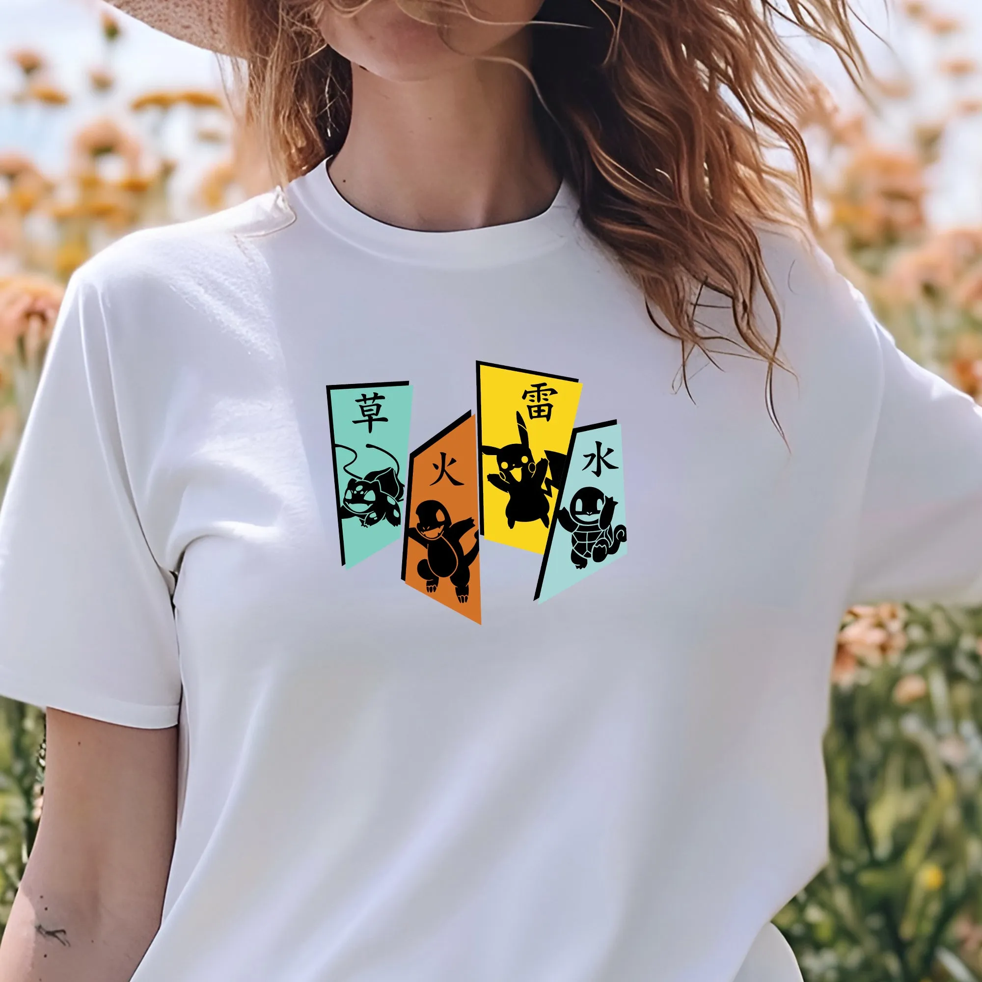 Vintage Pokemon Characters Adult T-shirt