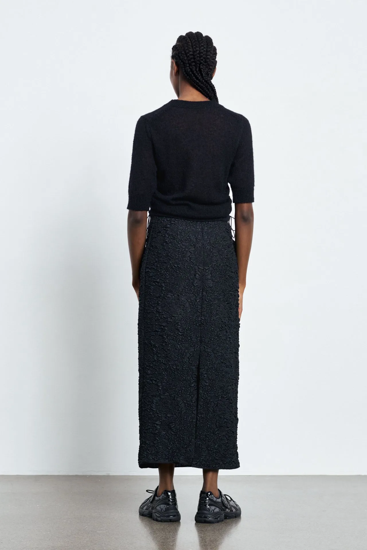 VIVIAN | SKIRT BORAGE CLOQUÉ BLACK