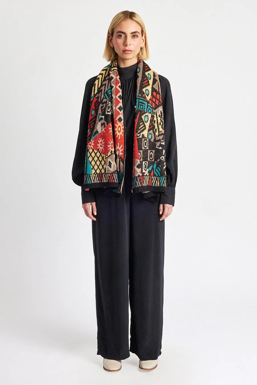 Watanabe Shawl Baby Alpaca Color Black