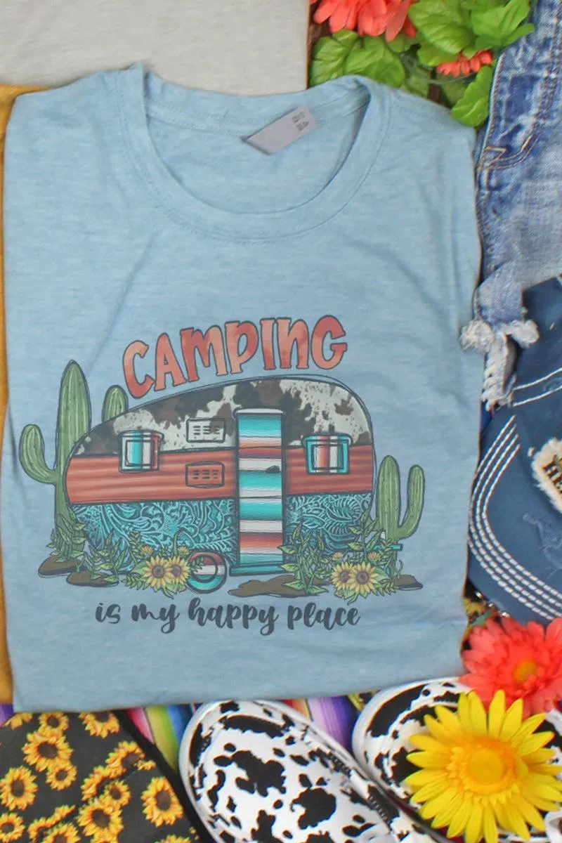 WESTERN CAMPING IS MY HAPPY PLACE TEE