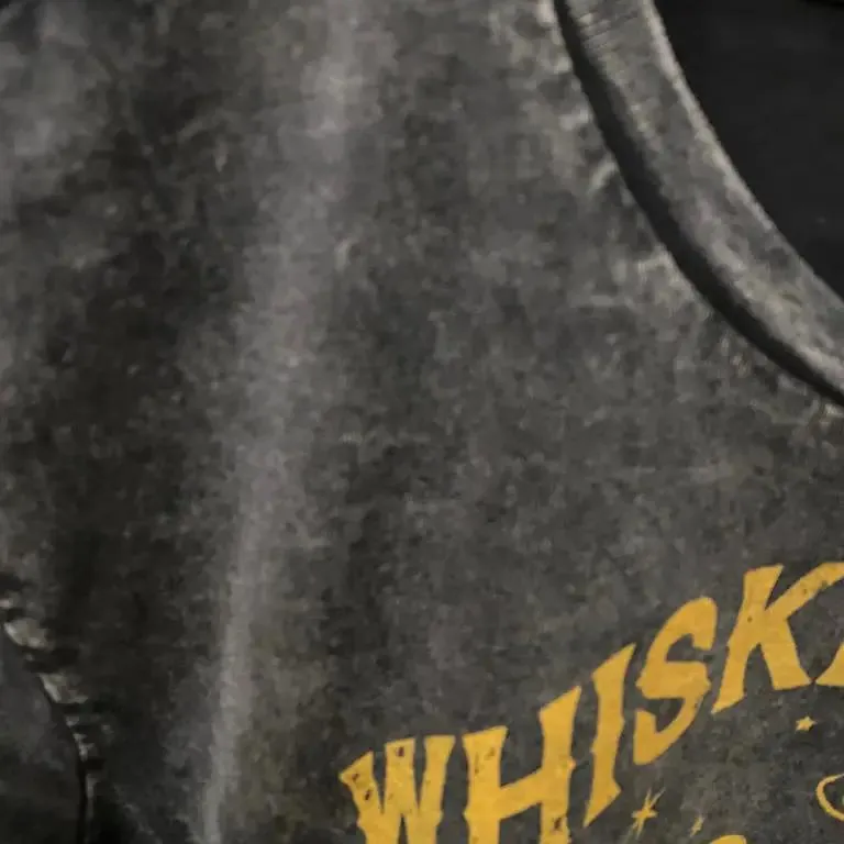 Whiskey Bent Hellbound Regular Cropped Acid Wash T-Shirt