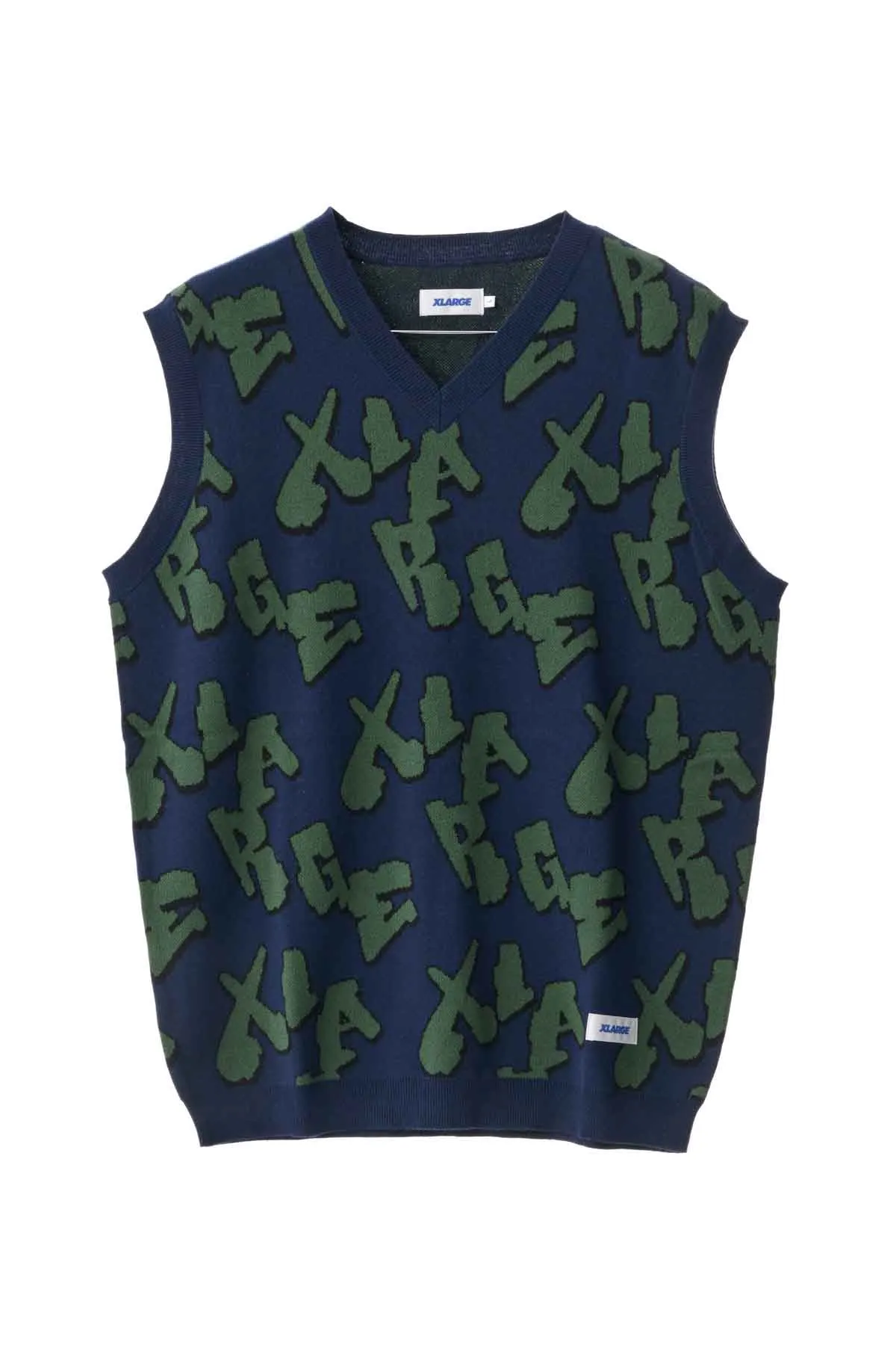 XL DROP KNIT VEST - NAVY