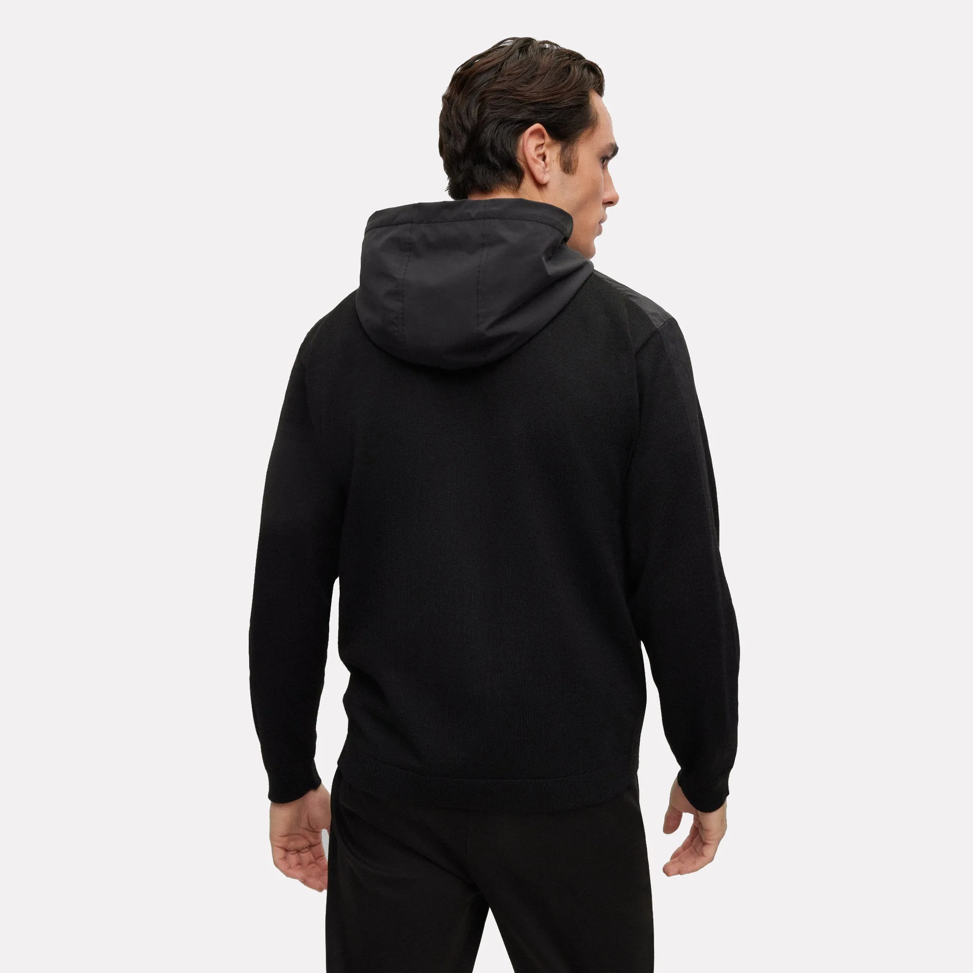 Zimor Relaxed-Fit Hooded Jacket with Logo Inserts / Black