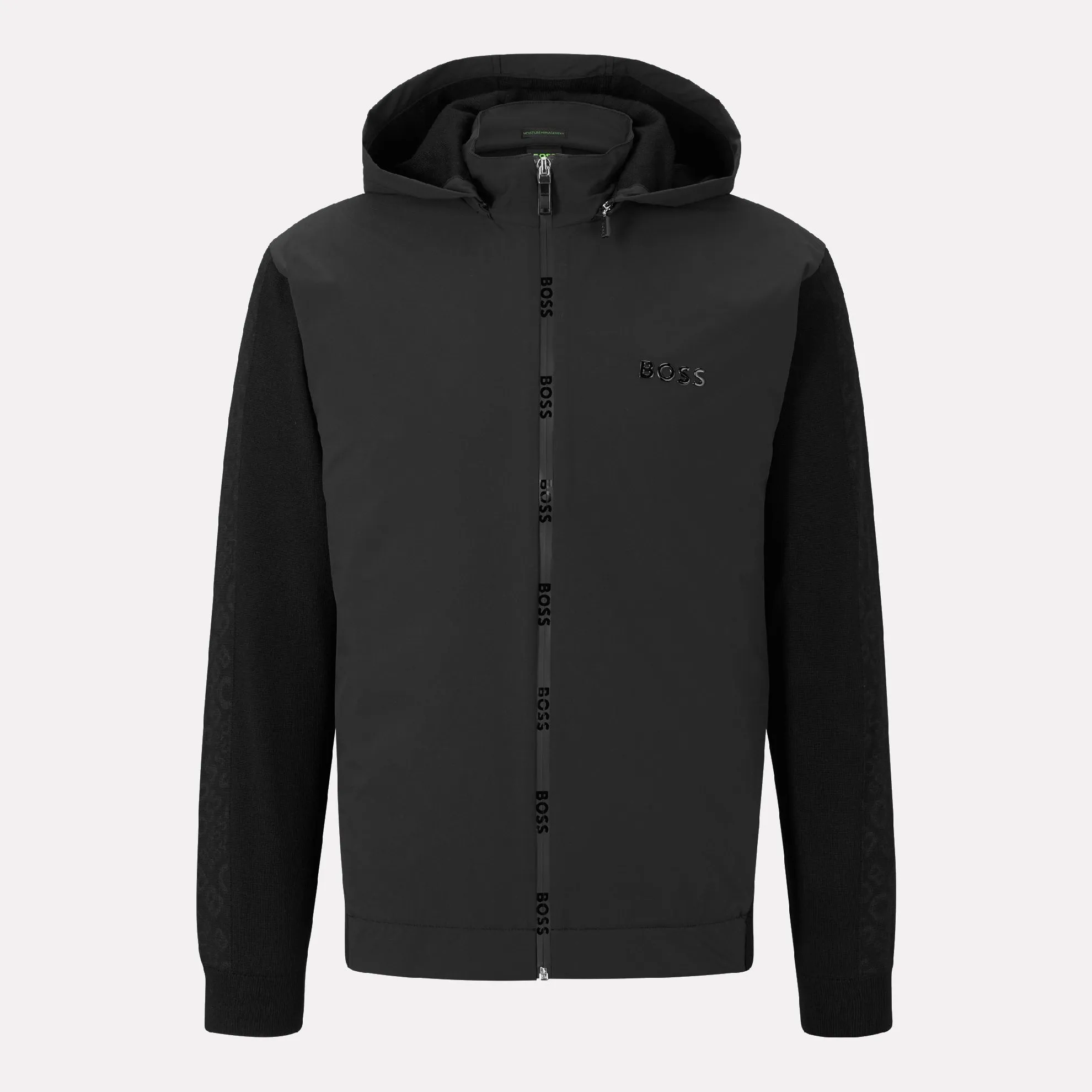 Zimor Relaxed-Fit Hooded Jacket with Logo Inserts / Black